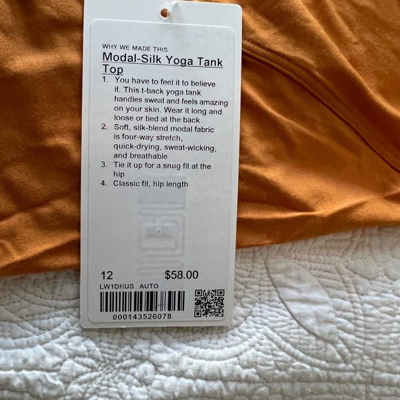 Lululemon Modal-Silk Yoga Tank Top (Sz 12) - Picture 6 of 9
